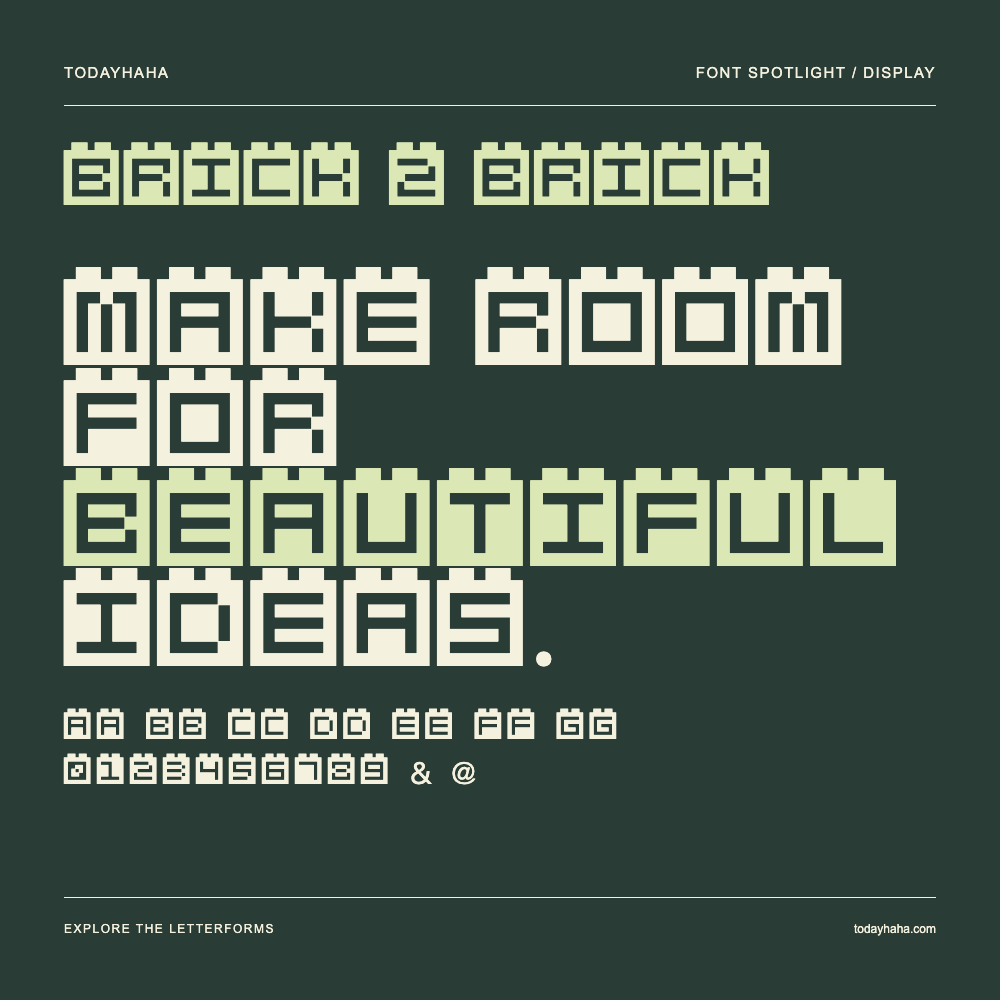 Brick 2 Brick — Typografieposter mit Beispieltext