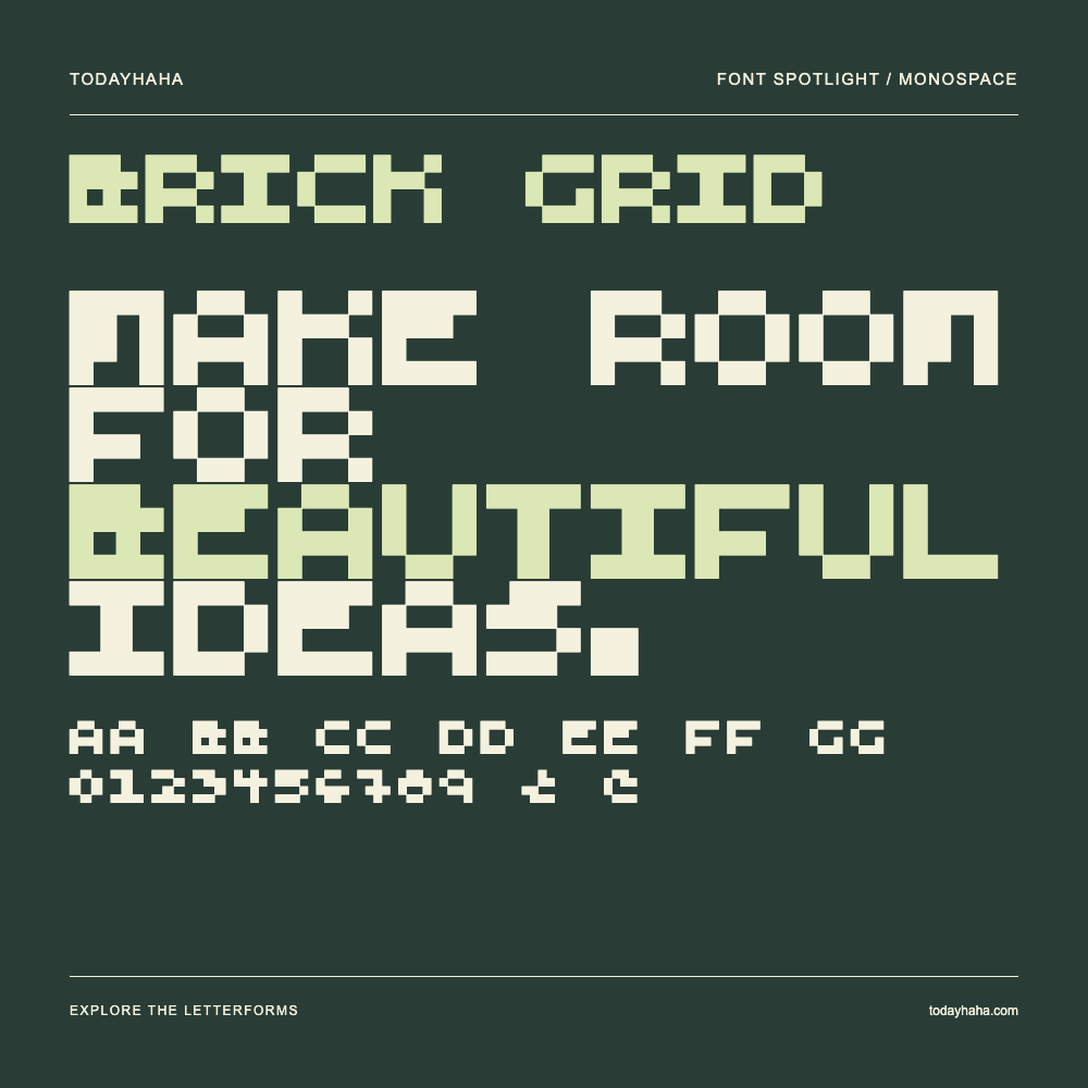 Brick Grid — Typografieposter mit Beispieltext