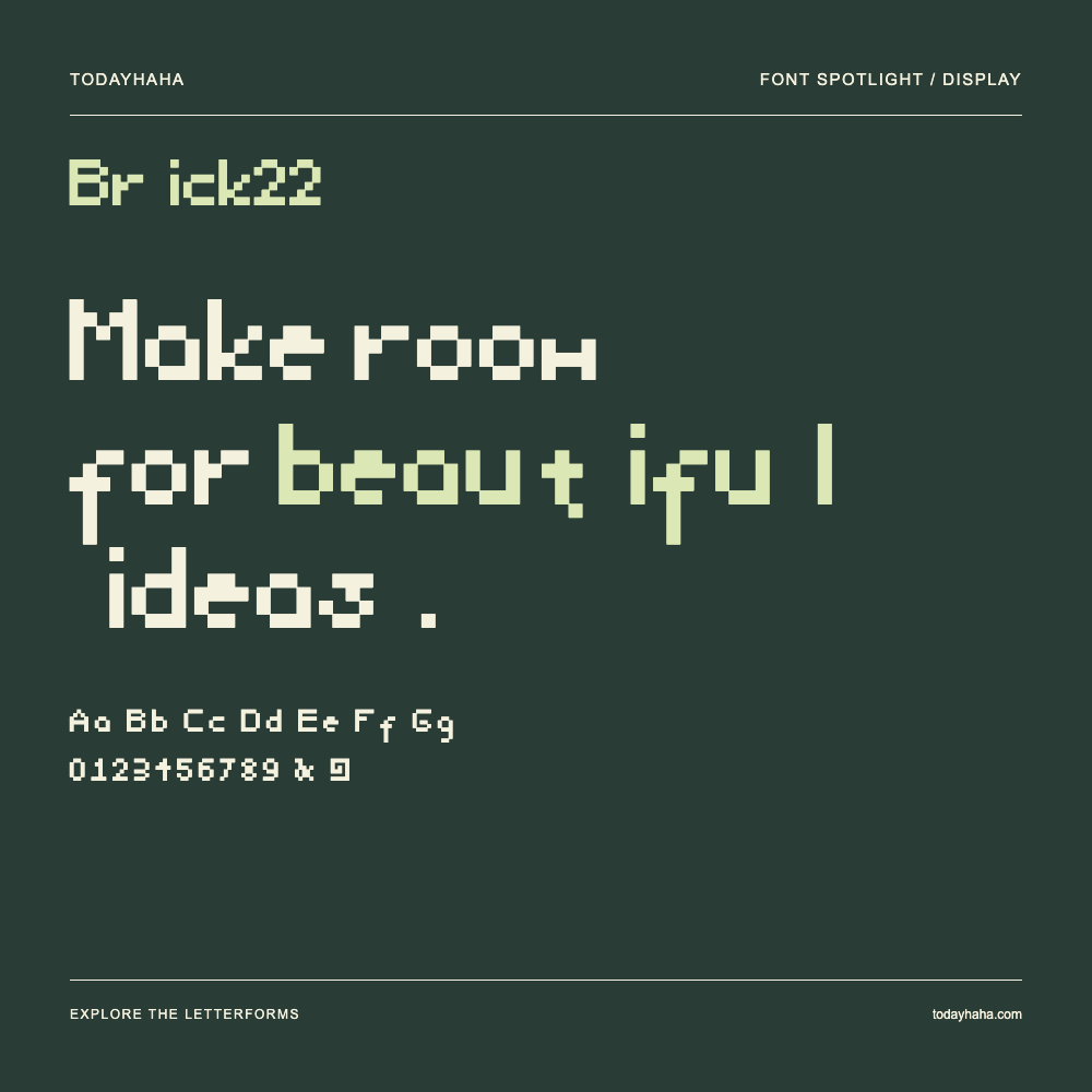 Brick22 — Typografieposter mit Beispieltext