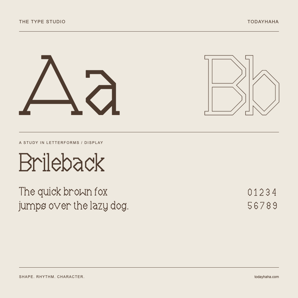 Brileback — Étude des lettres avec une phrase et des chiffres