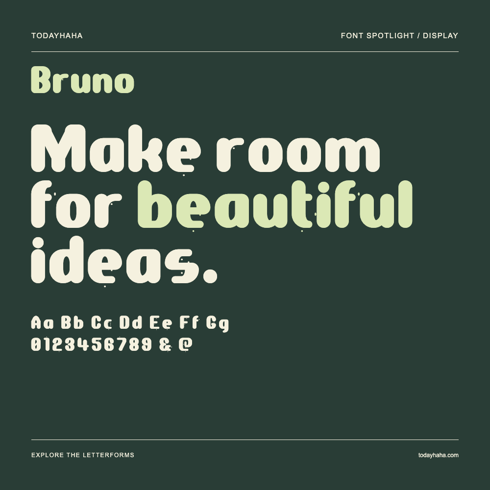 Bruno — Pôster tipográfico com texto de exemplo