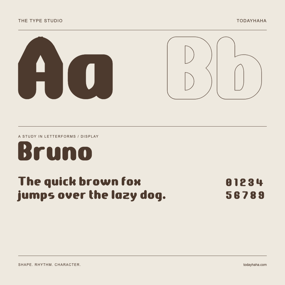Bruno — Estudo de letras com frase e números