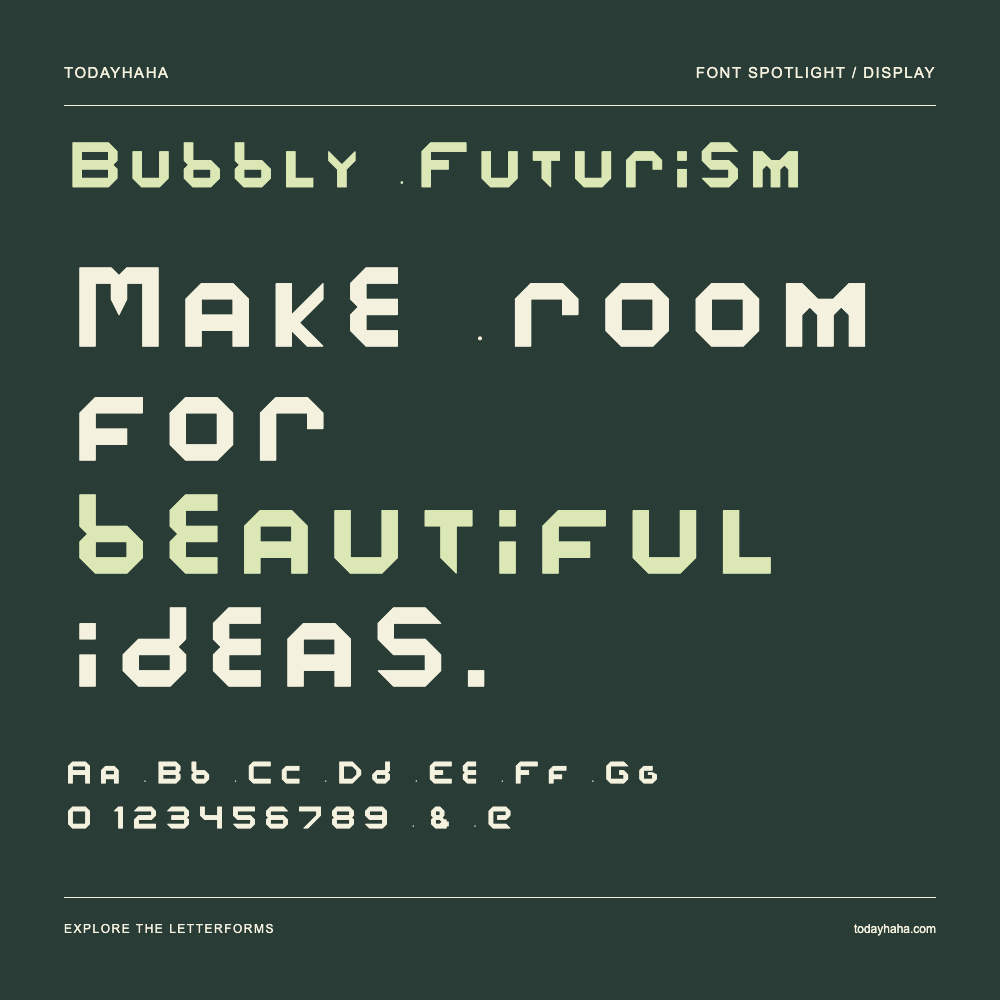 Bubbly Futurism — Typography poster with sample text