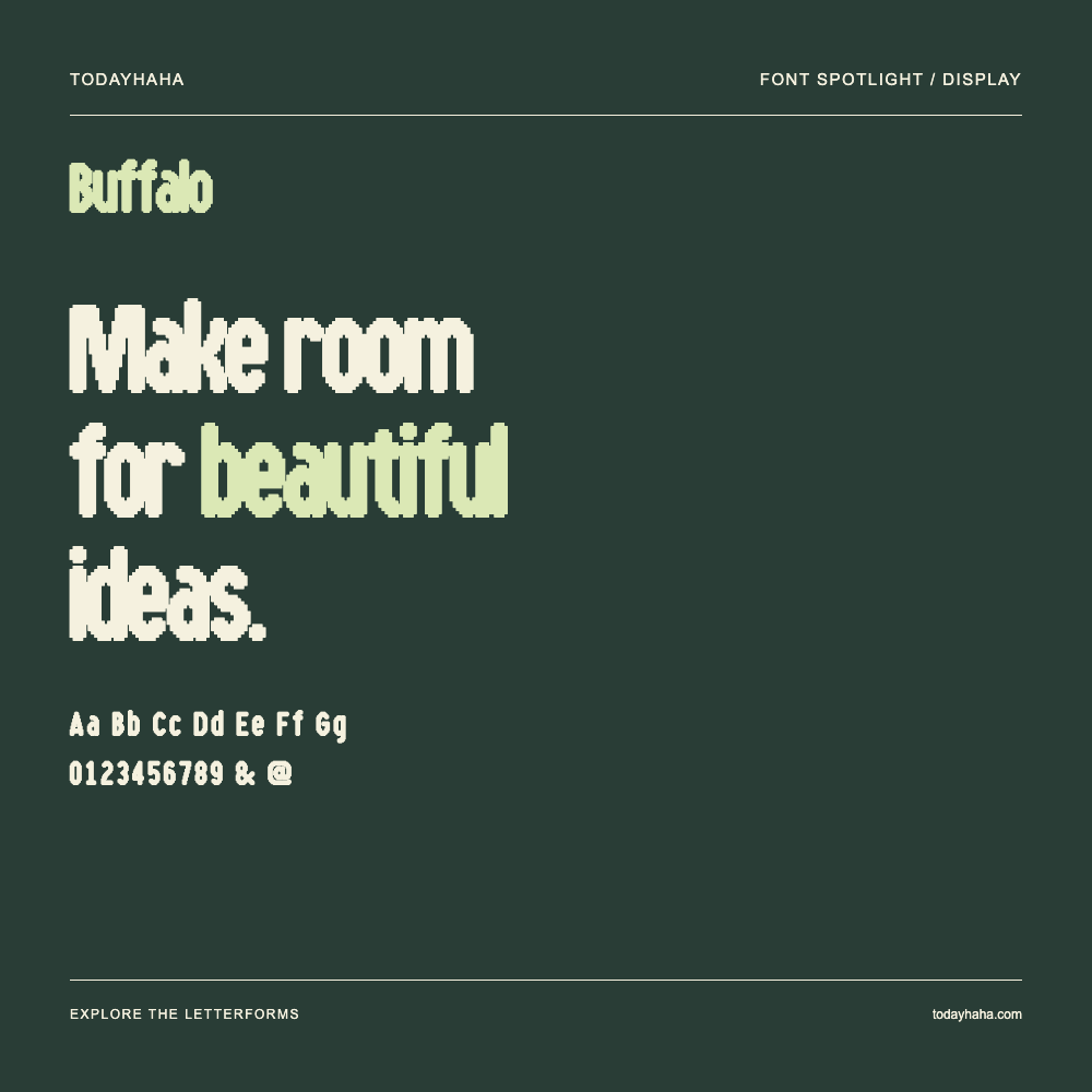 Buffalo — Typografieposter mit Beispieltext