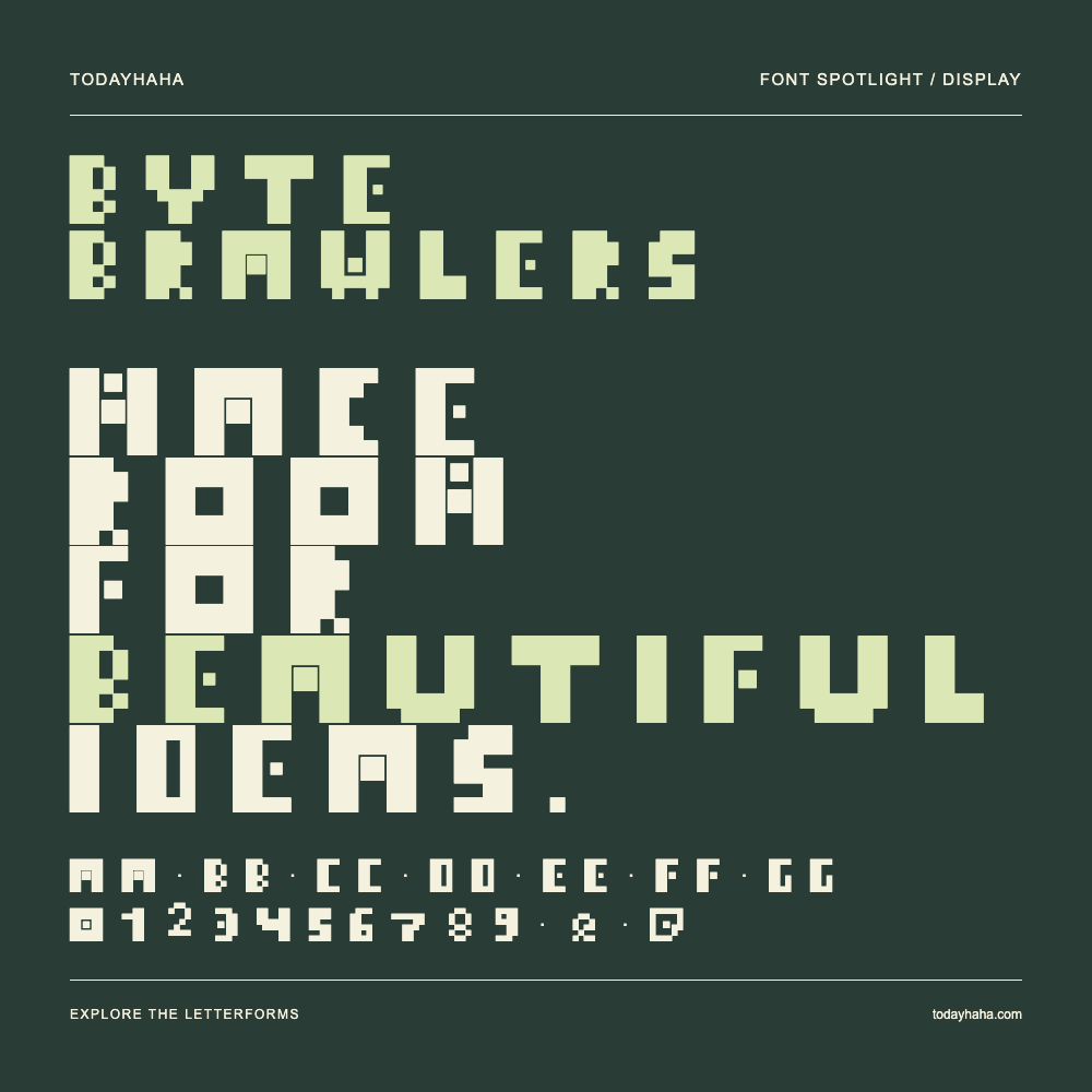 Byte Brawlers — Typography poster with sample text