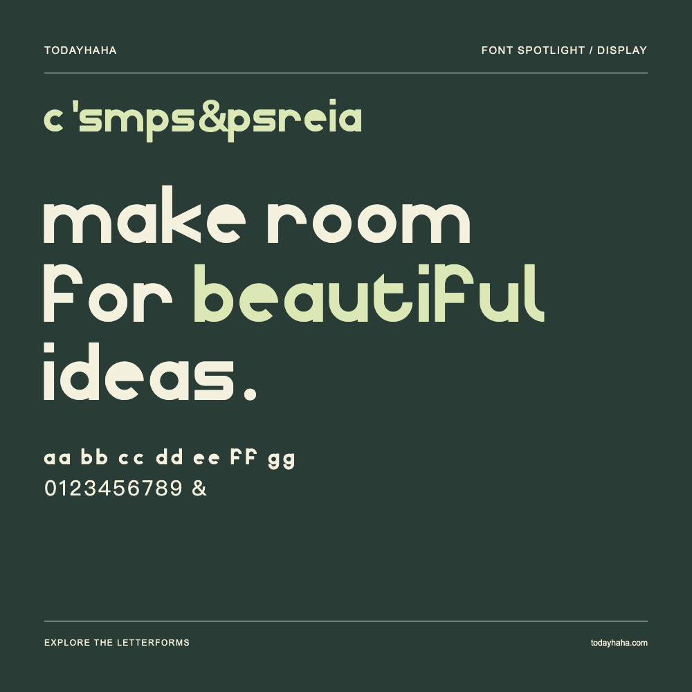 C'sMPS&PSREia — Póster tipográfico con texto de muestra