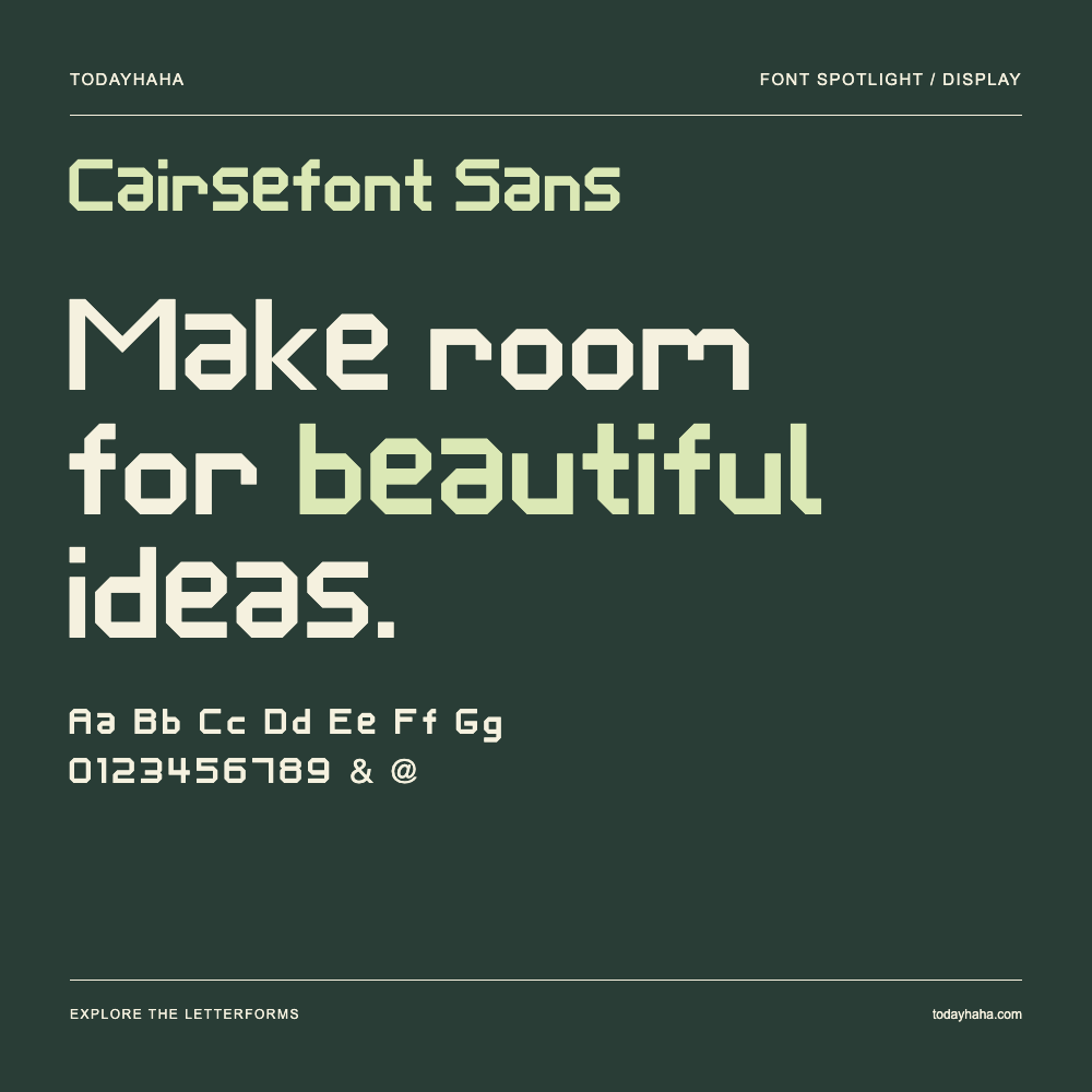 Cairsefont Sans — Typografieposter mit Beispieltext