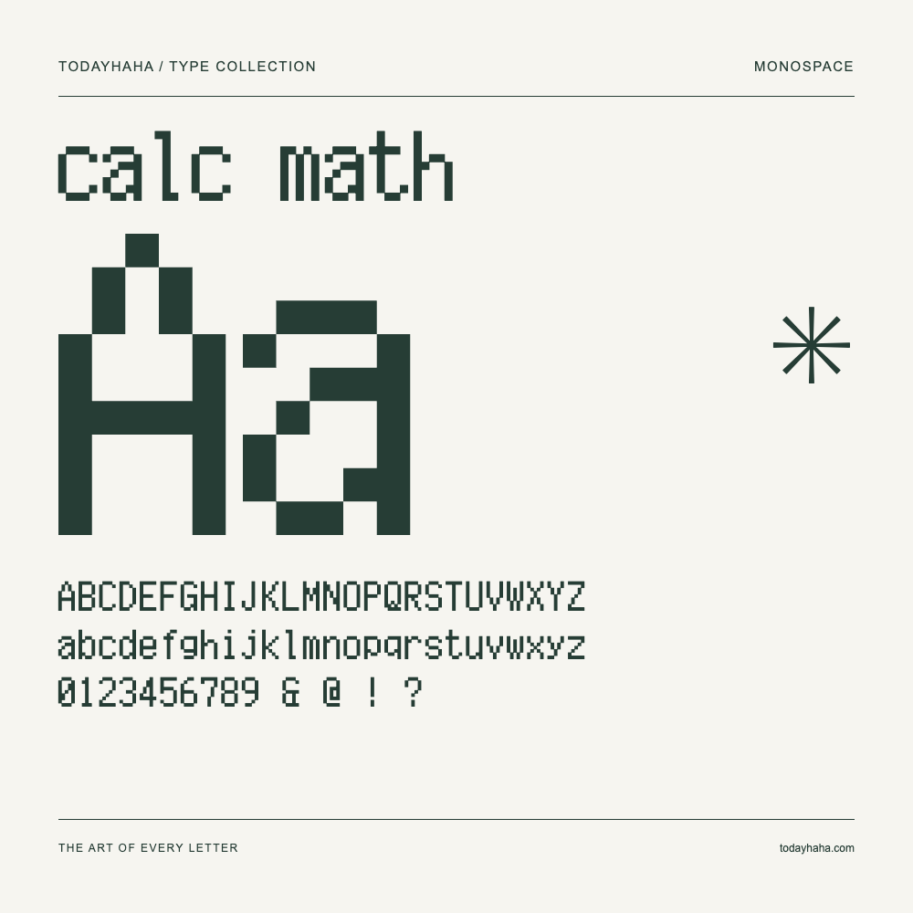 calc math — Muestra de mayúsculas, minúsculas y números