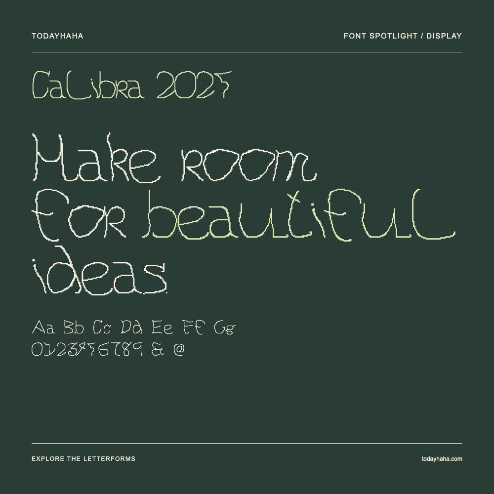 Calibra 2025 — Typography poster with sample text