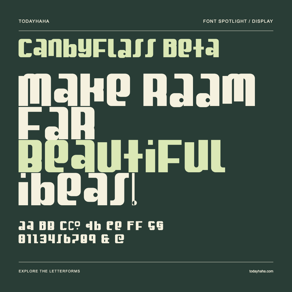Candyfloss Beta — Typography poster with sample text