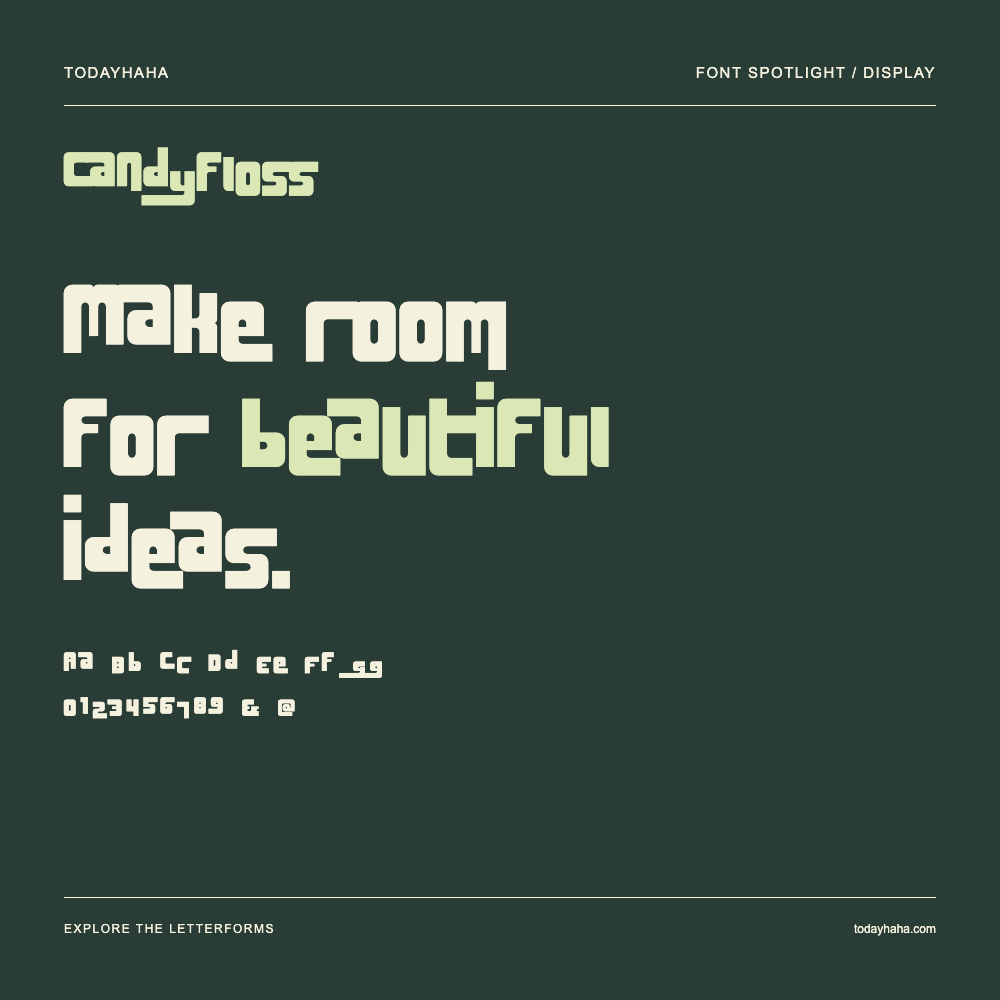 Candyfloss — Typography poster with sample text