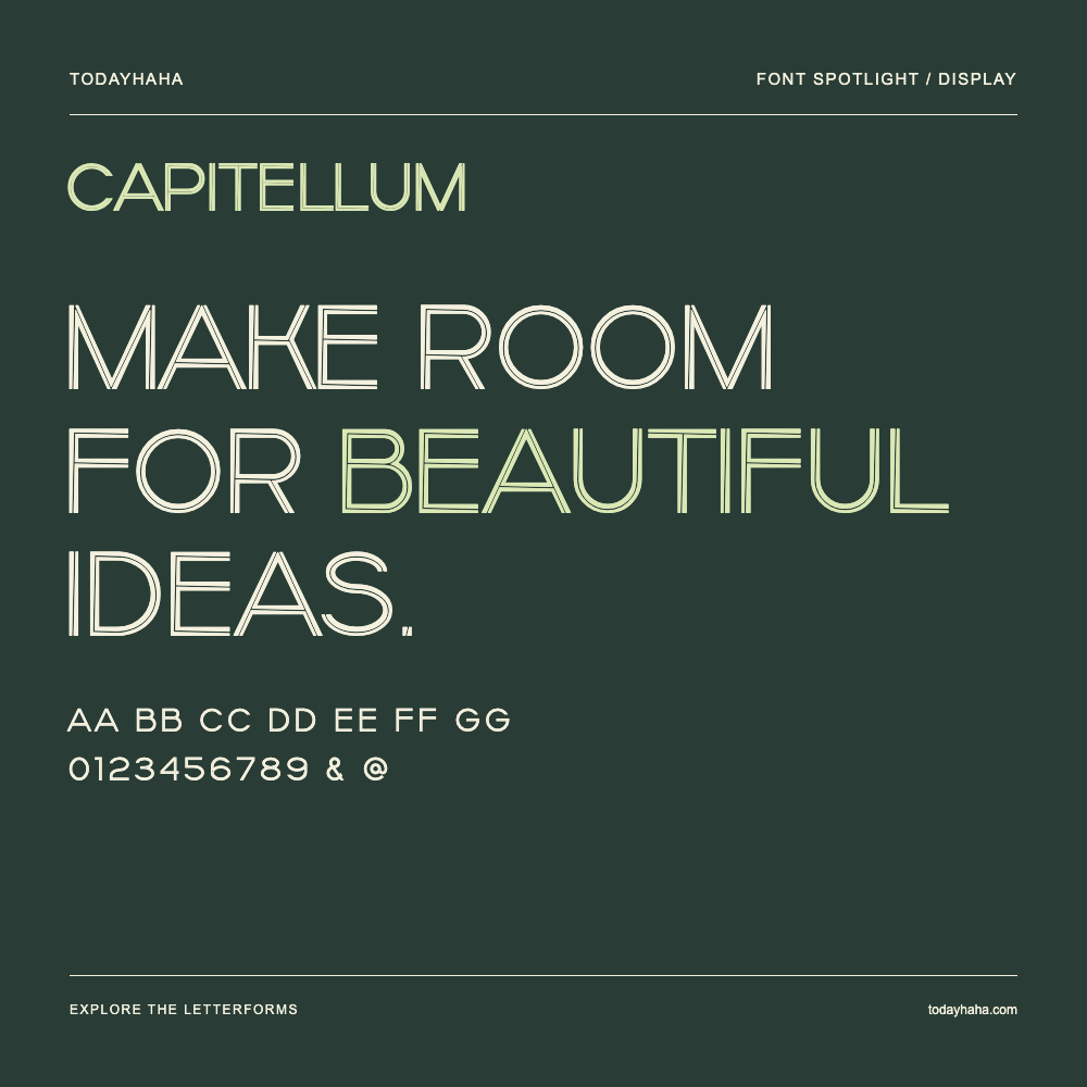 Capitellum — Affiche typographique avec exemple de texte
