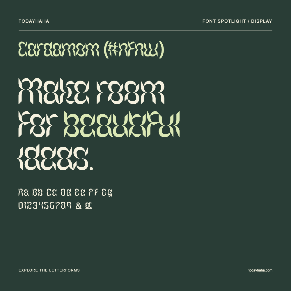 Cardamom (#nfnw) — Typografieposter mit Beispieltext