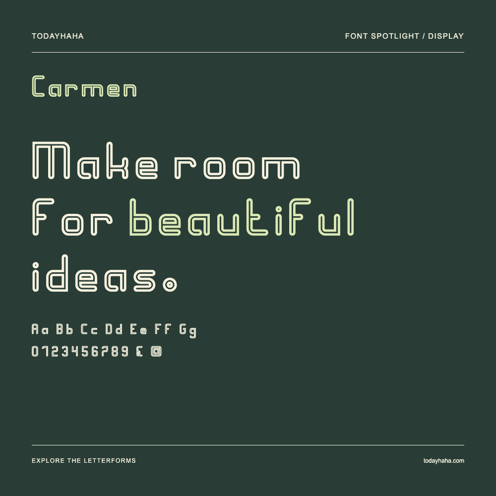Carmen — Typography poster with sample text