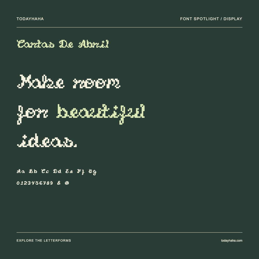Cartas De Abril — Póster tipográfico con texto de muestra