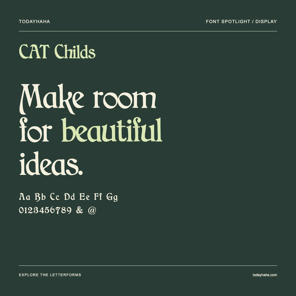 CAT Childs — Typografieposter mit Beispieltext