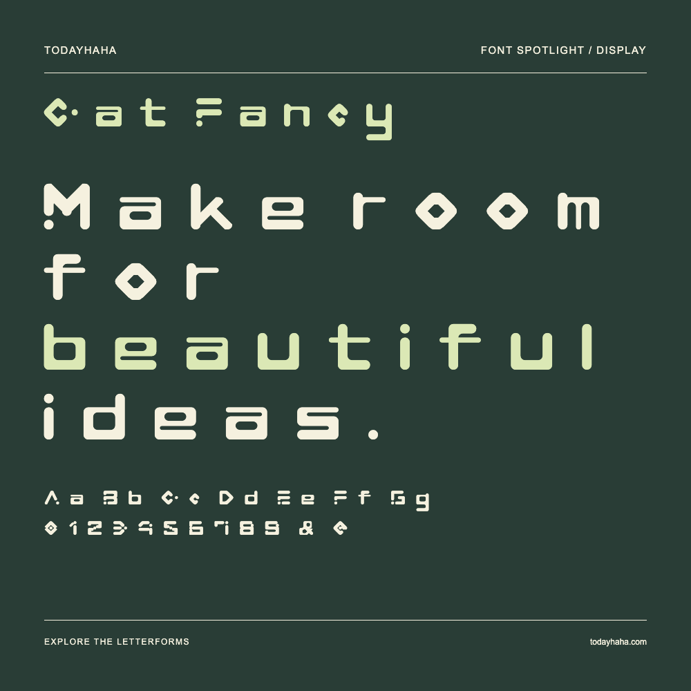 Cat Fancy — Póster tipográfico con texto de muestra