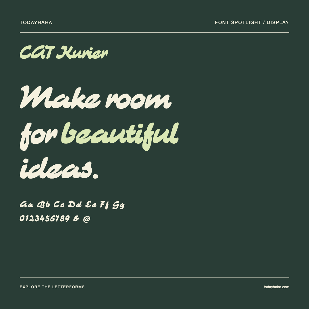 CAT Kurier — Typography poster with sample text
