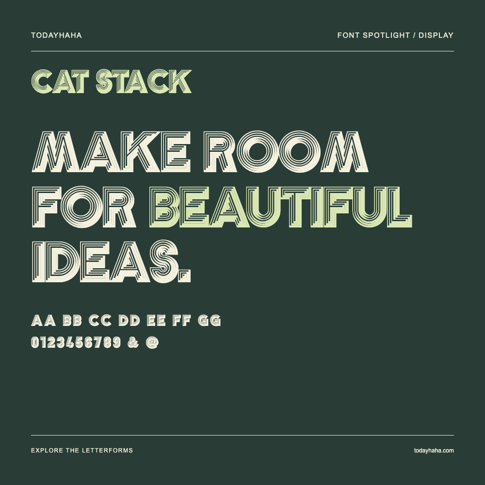 CAT Stack — Typografieposter mit Beispieltext