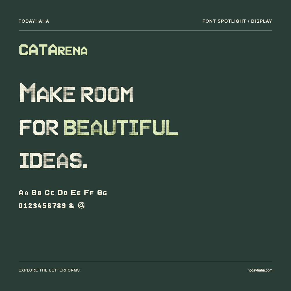 CATArena — Typografieposter mit Beispieltext