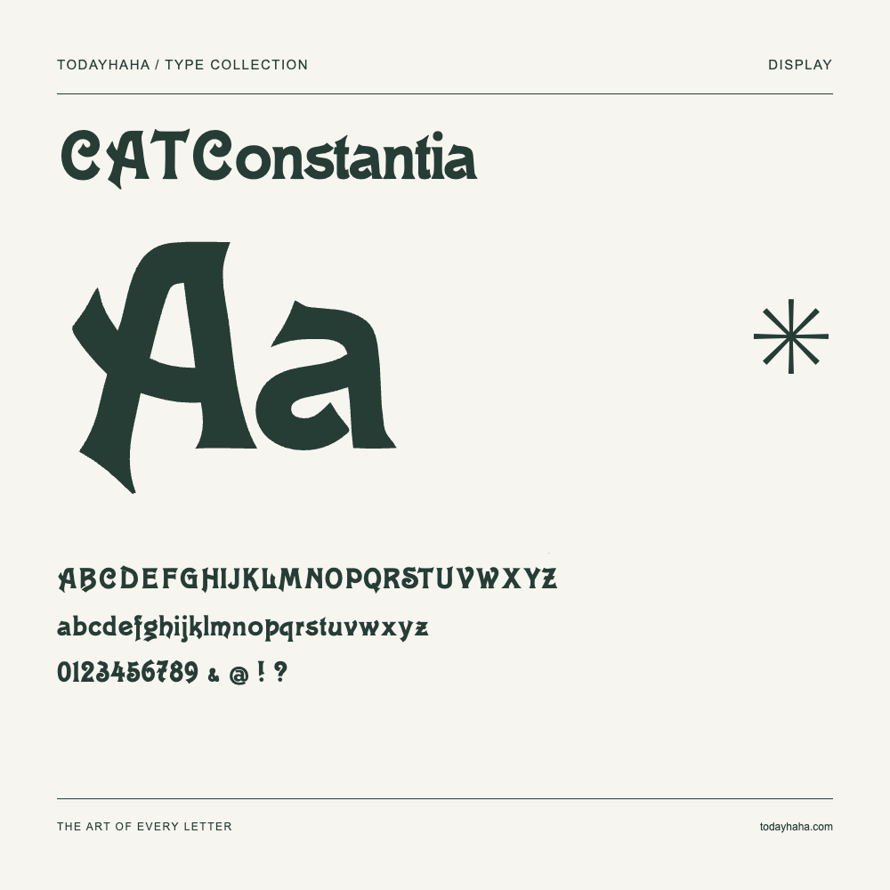 CATConstantia — Campione con lettere maiuscole, minuscole e numeri
