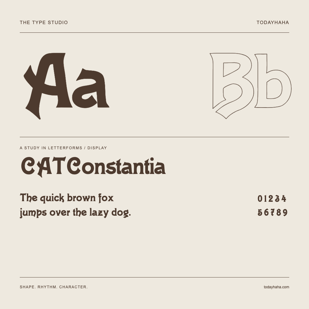 CATConstantia — Studio delle lettere con frase e numeri
