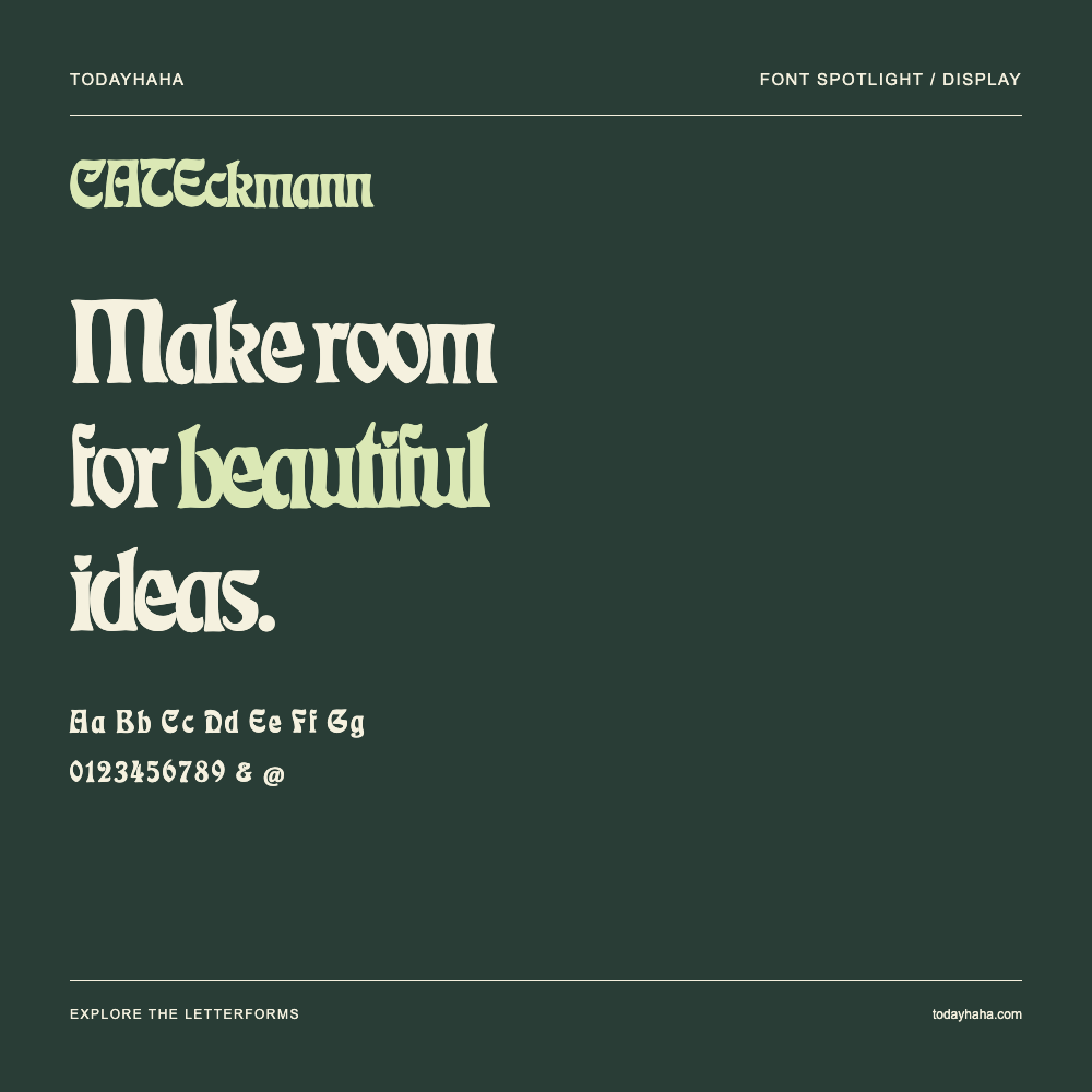 CATEckmann — Affiche typographique avec exemple de texte