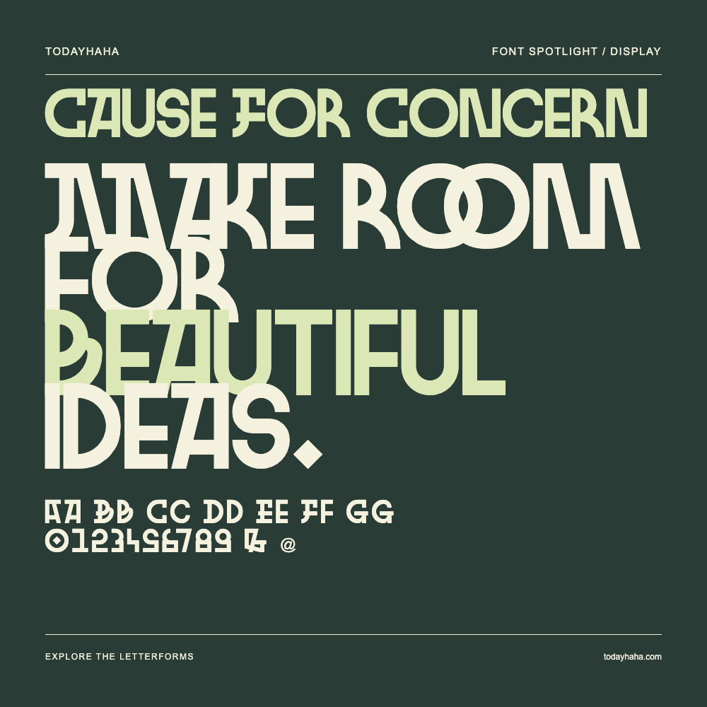 Cause For Concern — Póster tipográfico con texto de muestra