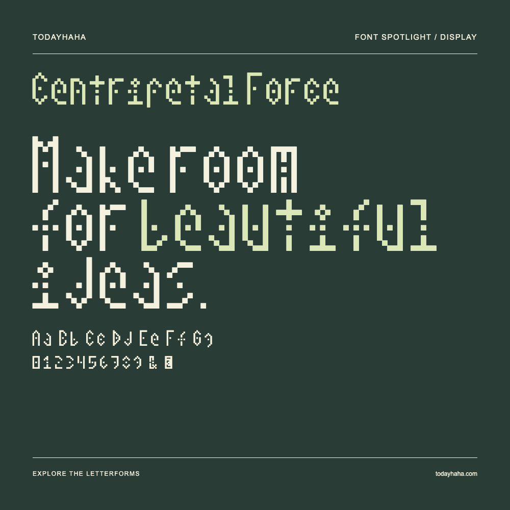 Centripetal Force — Póster tipográfico con texto de muestra