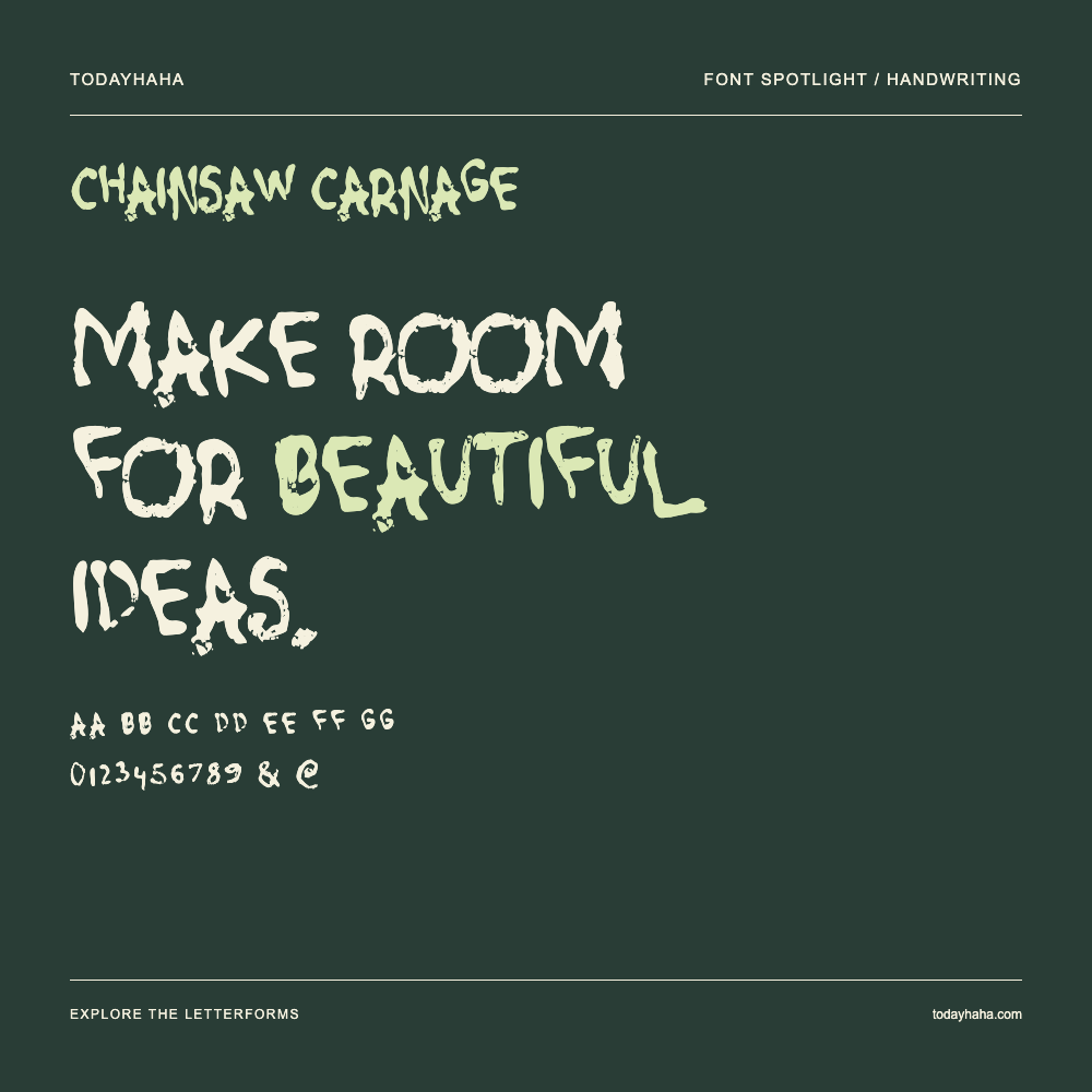Chainsaw Carnage — Typography poster with sample text