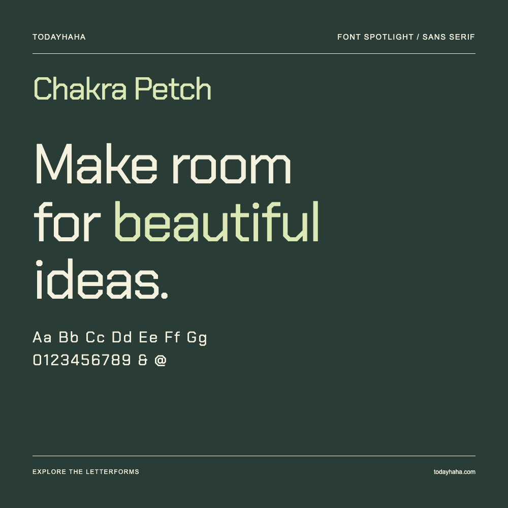 Chakra Petch — Affiche typographique avec exemple de texte