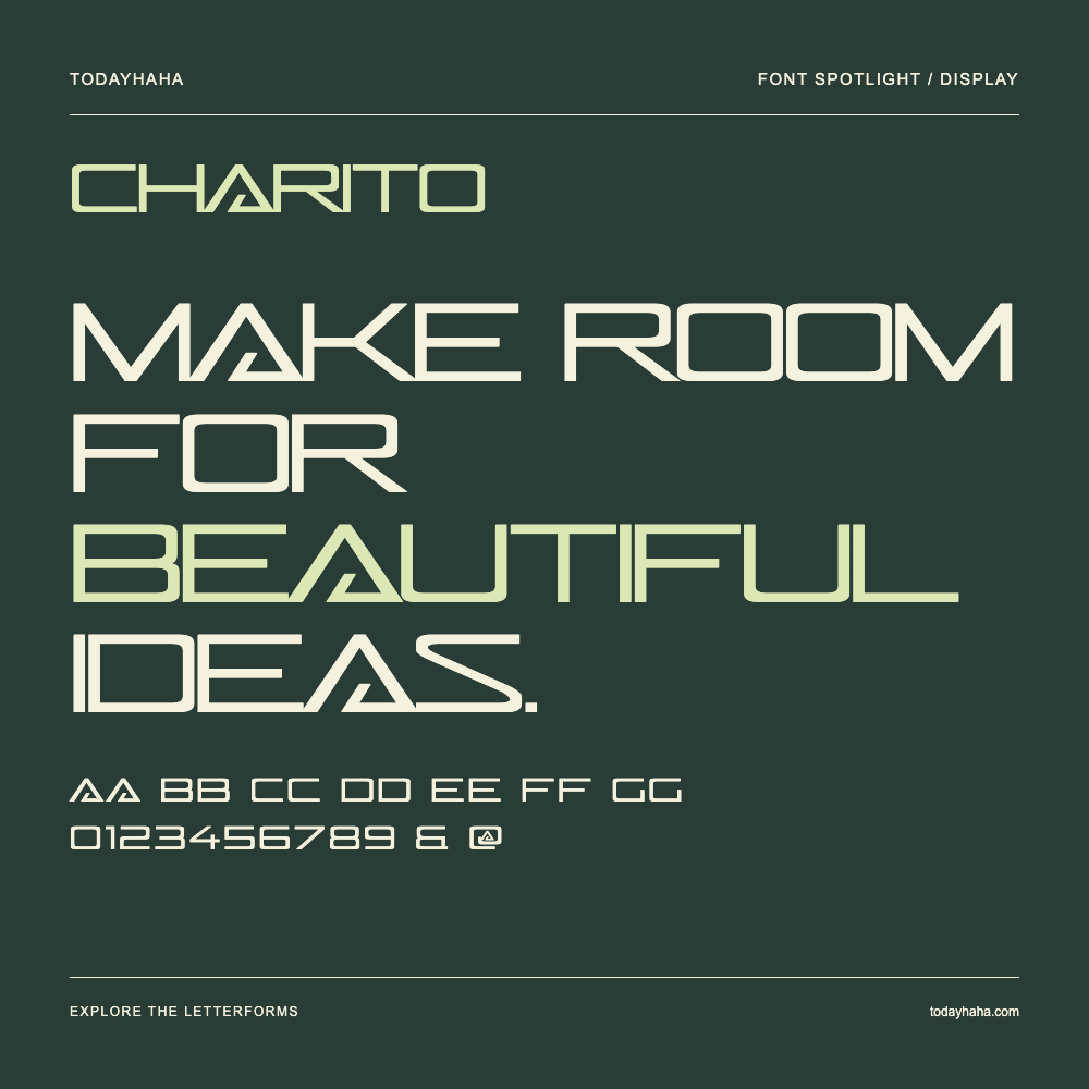 Charito — Affiche typographique avec exemple de texte