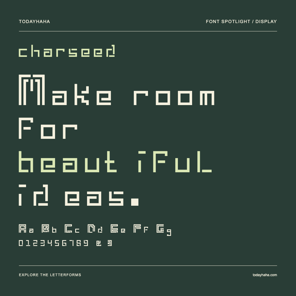 charseed — Typografieposter mit Beispieltext