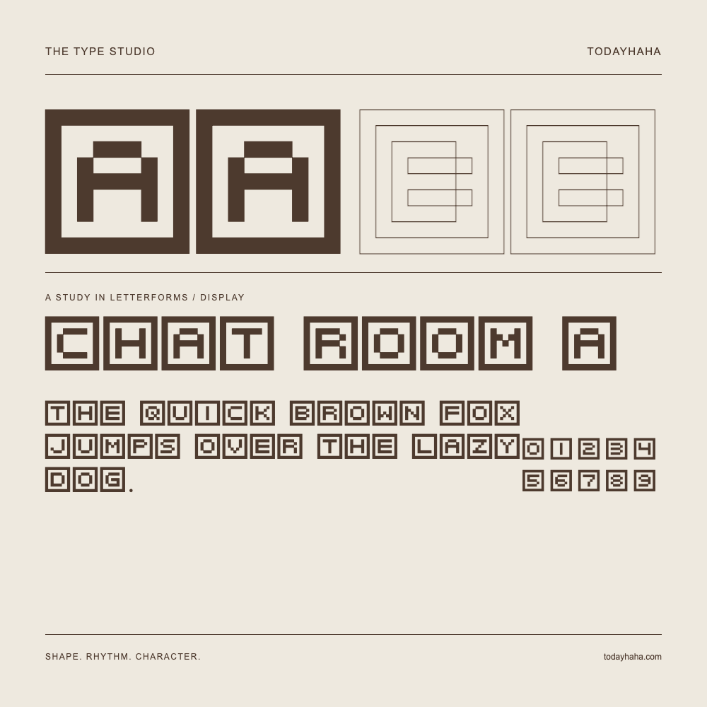 Chat Room A — Studio delle lettere con frase e numeri