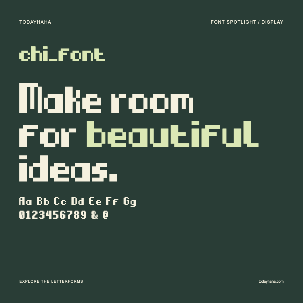 chi_font — Typography poster with sample text