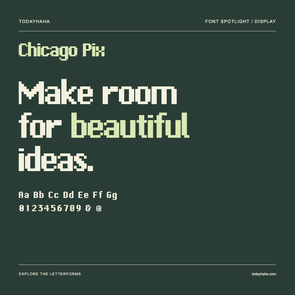 Chicago Pix — 字体排版海报：示例文字