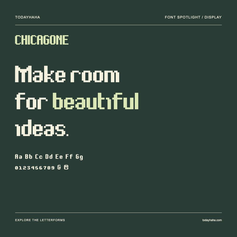 CHICAGONE — Typography poster with sample text