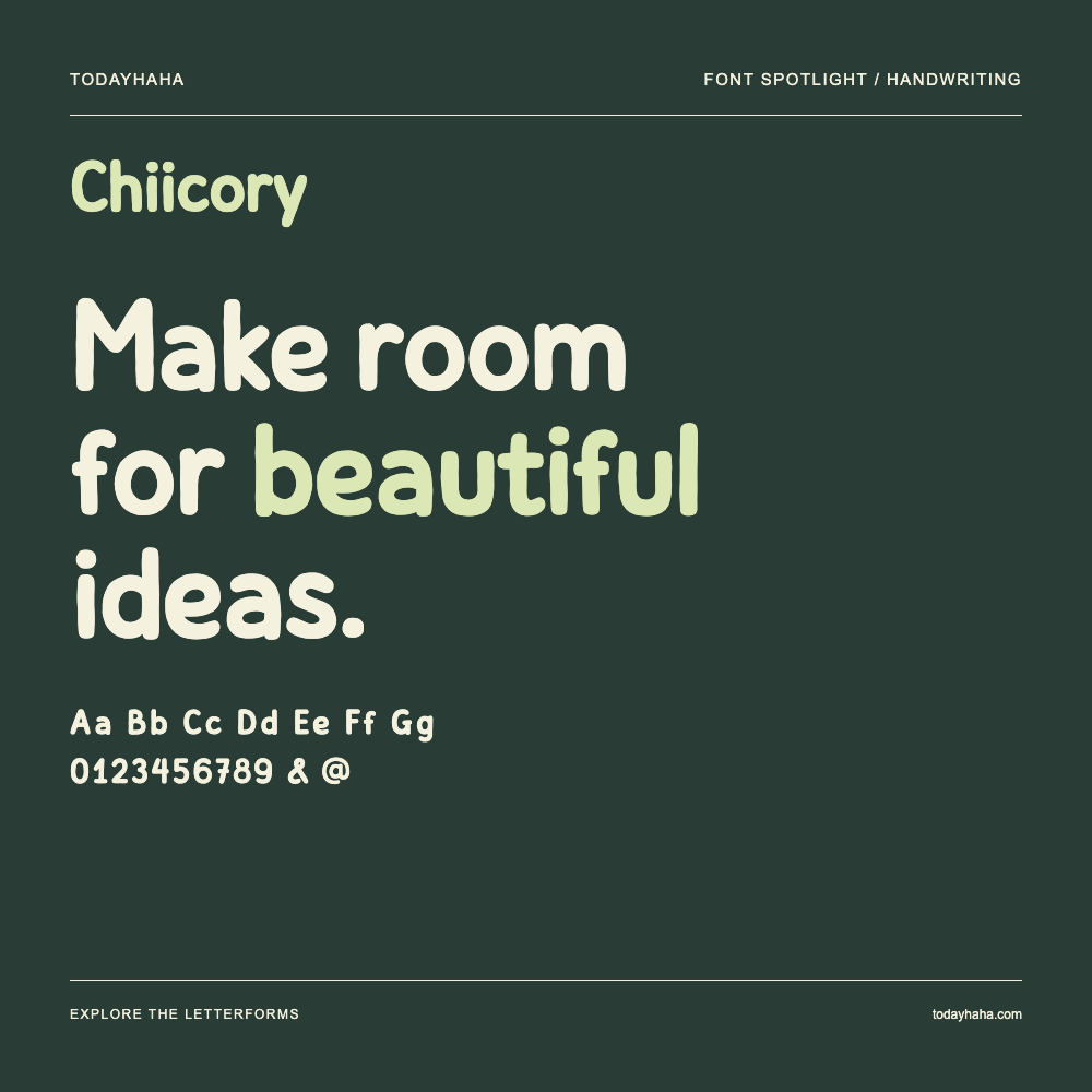 Chiicory — Typografieposter mit Beispieltext