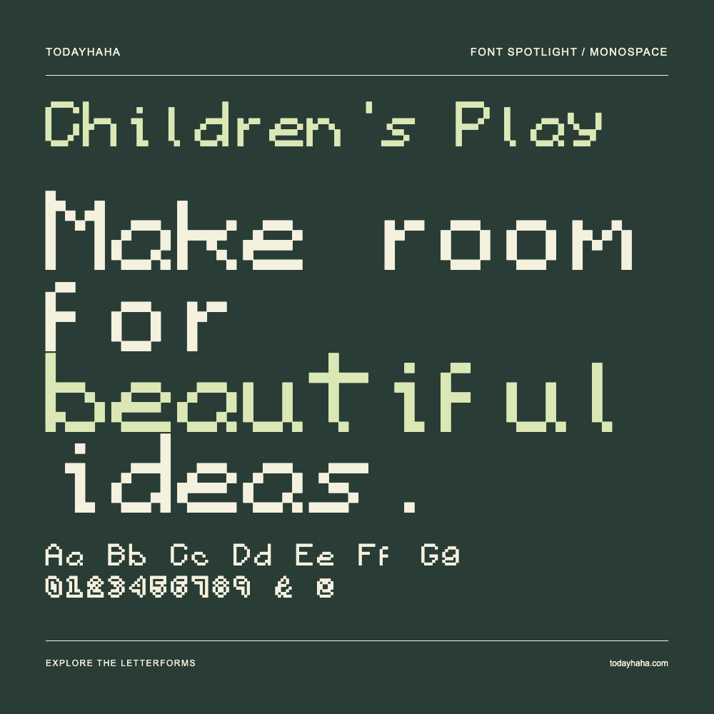 Children's Play — Affiche typographique avec exemple de texte