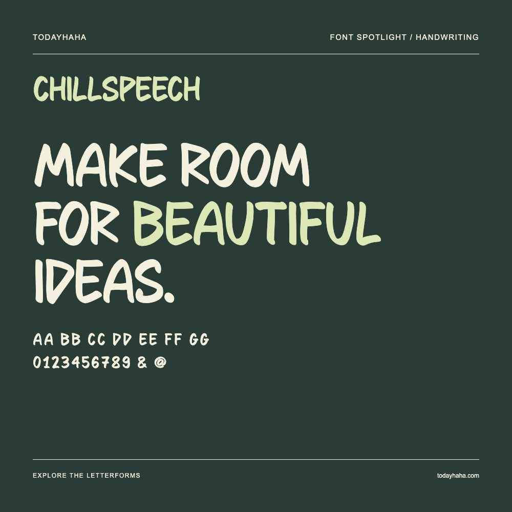 ChillSpeech — Póster tipográfico con texto de muestra
