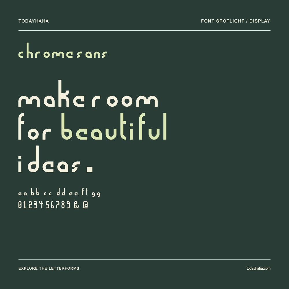 Chrome Sans — 字体排版海报：示例文字