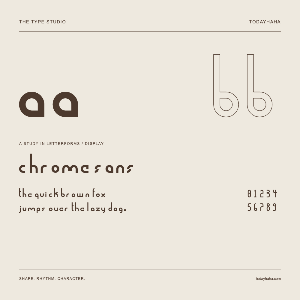 Chrome Sans — 字形展示：示例句子与数字
