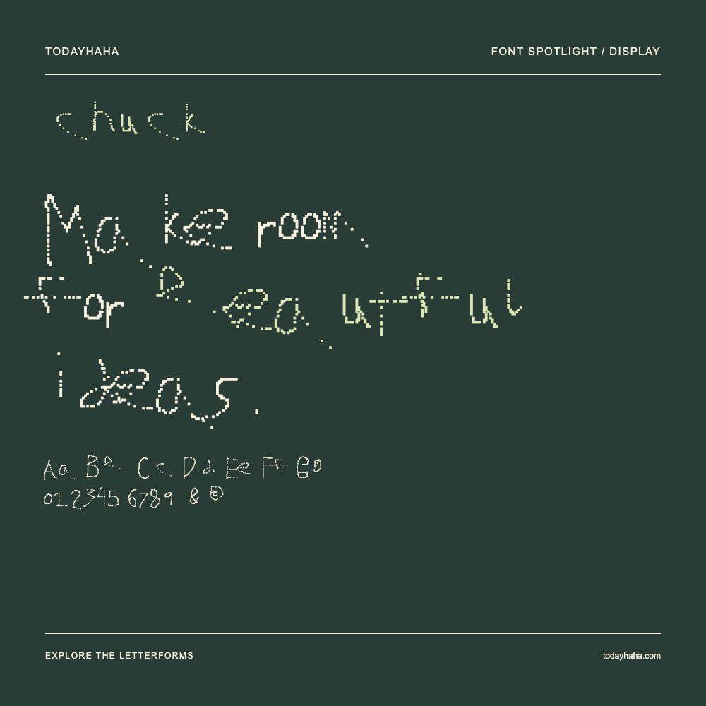 chuck — Typografieposter mit Beispieltext