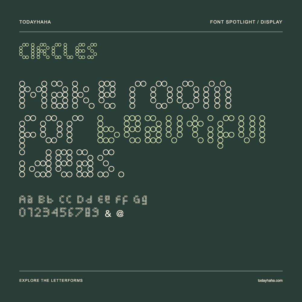CIRCLES — Typografieposter mit Beispieltext