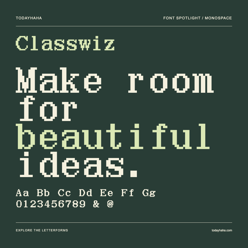 Classwiz — Typografieposter mit Beispieltext