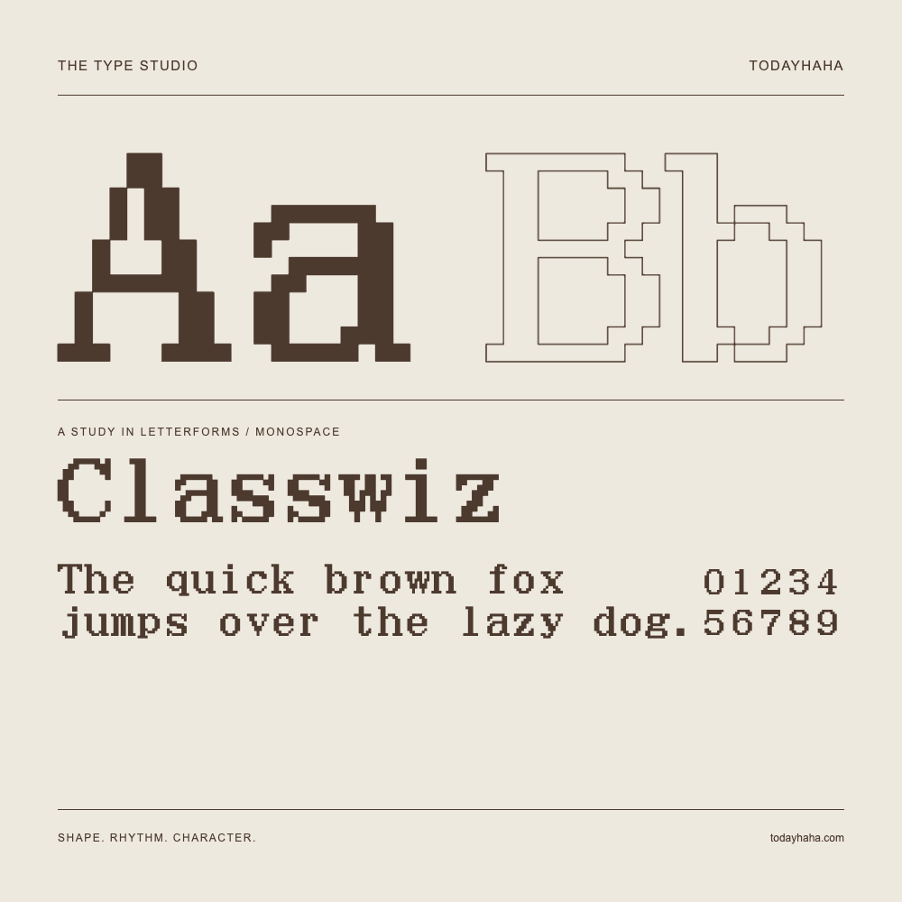 Classwiz — Buchstabenstudie mit Beispielsatz und Ziffern