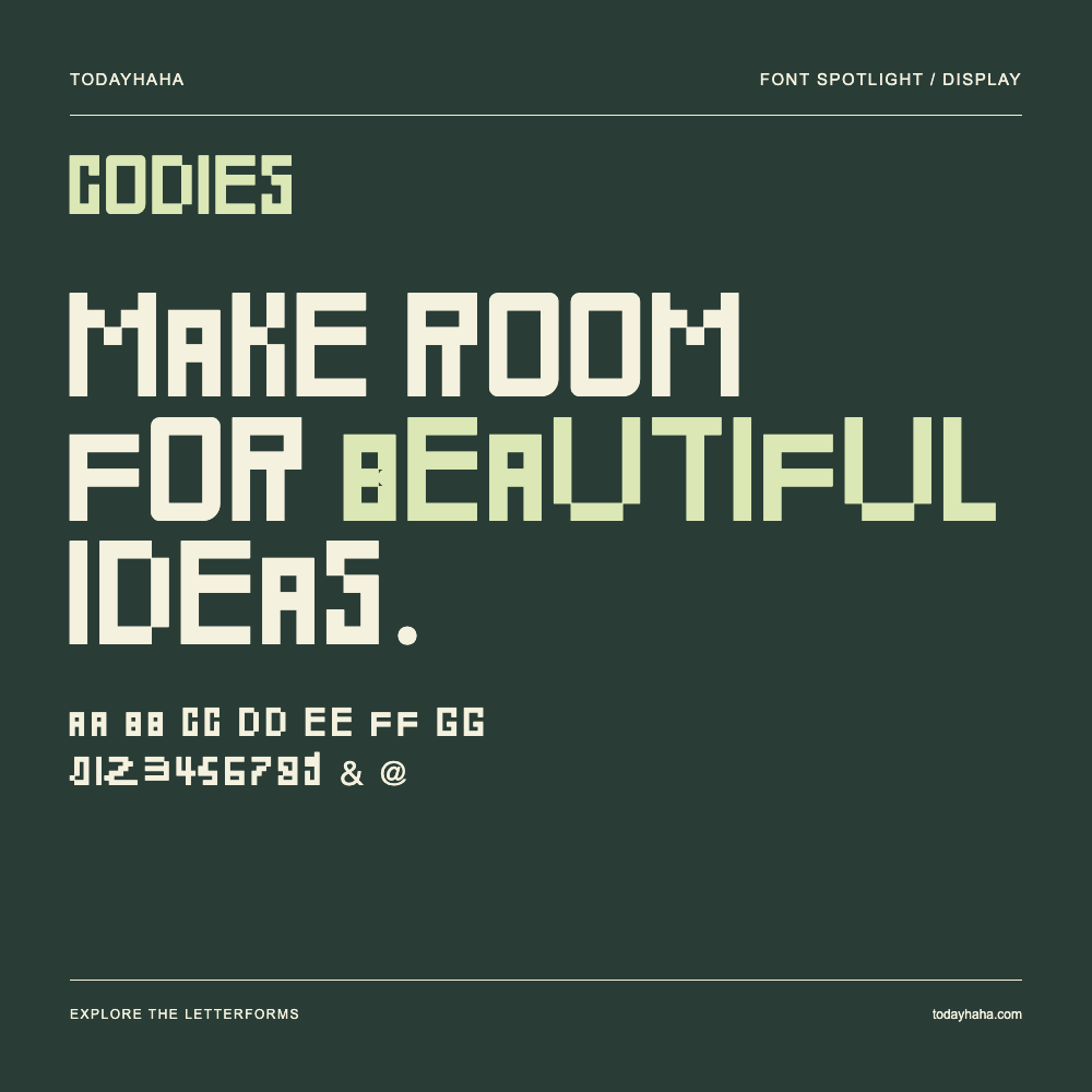 CODIES — Typografieposter mit Beispieltext