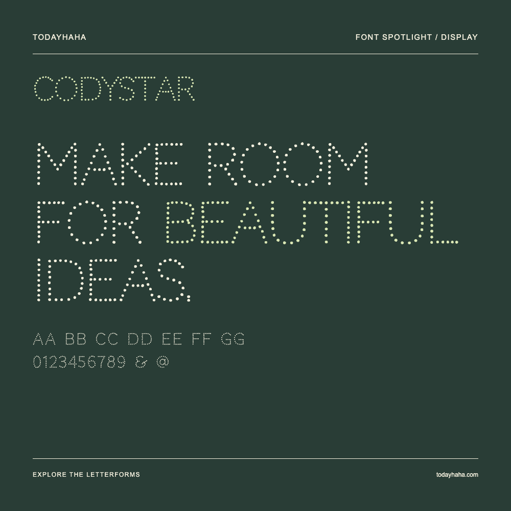 Codystar — Typography poster with sample text