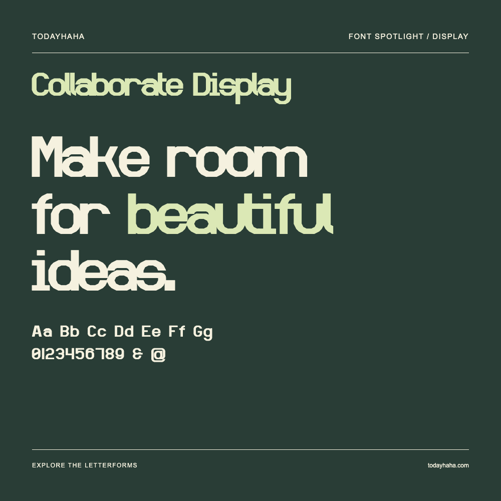 Collaborate Display — Typografieposter mit Beispieltext