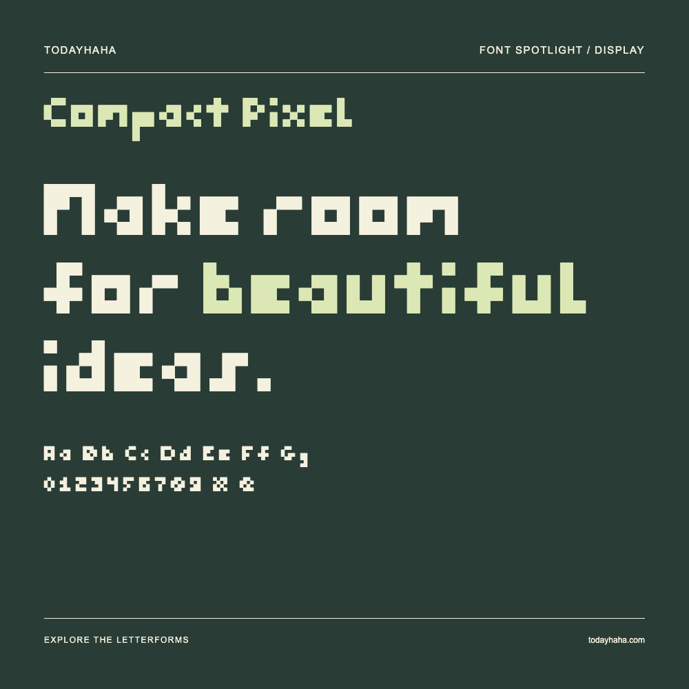 Compact Pixel — Typography poster with sample text